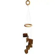 Tiger eye Wind Chime Slice Crystal Healing Stone Garden Patio Wall Hanger