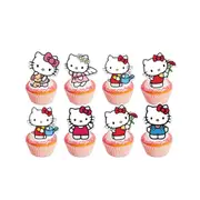 24PC Hello Kitty Cupcake Toppers Party Supplies Birthday Decorations
