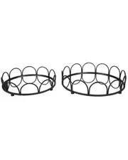 Mercana Set of 2 Lenore Round Mirror Trays