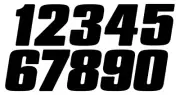 Dirt Digits Competition Stick-On 7in. Black Number - 5 - DD73B-5