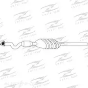 Redback Cat Conv Bolt On to suit Passat 2.8L V6 RH Cat Auto - C9094