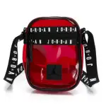 【NIKE 耐吉】側背包 斜背包 小包 運動包 JORDAN 喬丹 透明紅 JD2023009GS-001