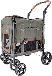 Ibiyaya Gentle Giant Pet Wagon Dog Cat Pram Carrier, Army Green