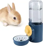 Rabbit Water Bottles 500ml Large Guinea Pig Non Drip Automatic Kettle for Bunny/Ferret/Hedgehog Small Animal Dispenser (Blue)