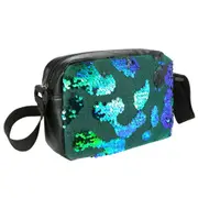 Fashion Sequins Shoulder Messenger Bag PU Leather Splicing Color Women Crossbody Handbag Ladies Outdoor Travel Satchel