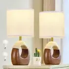 Table Lamp for Bedroom Set of 2 - Bedside Table Lamps with 3 Color Temperatur...