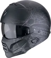 Scorpion EXO-Combat II Spider Web, modular helmet , color: Matt Black/Silver , size: M