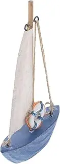 Homoyoyo Wooden Nautical Sailboat Model Retro Mediterranean Decor for Home Unique Craftsmanship for Nautical Parties Events Safe Lifelike Design