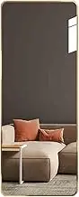 Full Length Mirror,Shatterproof Narrow Edge Aluminum Alloy Wall Mounted Mirror,for Make Up Room Entryway Bedroom Decor(Gold,150x40cm)