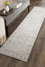 Evoke Star in White : Runner Rug