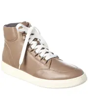Aquatalia Pete Weatherproof Leather High-Top Sneaker