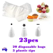 23pcs Russian Icing Piping Nozzles Bags Kit Pastry Tips DIY Cake Decorating Tool
