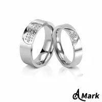 在飛比找momo購物網優惠-【A MARK】鈦鋼戒指 情侶對戒/滿心相愛鋯石鑲嵌316L