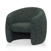 Ferguson Fabric Armchair - Green Boucle