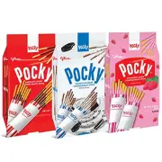 Glico Pocky Sticks Snacks Pocky Variety Pack of 3 Asian Snacks
