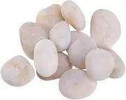 KONTONTY Hand-painted Rocks for Children Creative Stones Diy Polishing Pebbles Grey Smooth Surface 350g