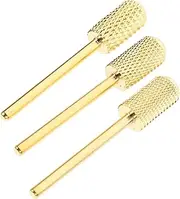 Vaguelly 3Pcs Carbide Nail Drill Bits for Manicure Durable Metal Nail Bit Heads for Home Salon Easy to Use Nail Accessories for Professional Electric Nail Drills