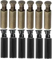 [TEMPNAP] 12sets Cylindrical Tips Replacement Cord End Caps for Hoodies Shoes Metal Drawstring Locks Gun Easy to Install for Everyday Use