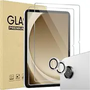 ProCase 2 Pack Screen Protector for Galaxy Tab A9 Plus 11 Inch 2023 + 2 Pack Camera Lens Protector Matching Tablet Colors, 9H Tempered Glass HD Protective Film Guard Screen Saver -Silver
