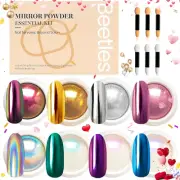 Chrome Nail Powder Mirror Effect Holographic Aurora Iridescent Pearlescent Manic