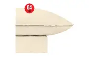 Odyssey Living Bamboo Linen Sheet Set 4 Piece King Natural