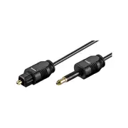 Goobay Toslink Fiber Optic Audio Cable (M/Mini) 2M for Game Consoles / Hi-Fi Systems / Home Cinema Systems / Blu-Ray Players / Audio Amplifiers / PCs or TVs
