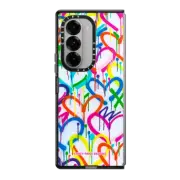 Galaxy Z Fold6 Impact Case Rainbow Graffiti Hearts by Corey Paige Designs