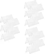 CRILSTYLEO 5Pcs Acrylic Signs Double Sided Table Holders for Weddings Events and Displays Blank Place Cards for Creative Table Decor Easy to Clean