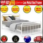 Artiss Metal Bed Frame Double Size Platform Foundation Mattress Base Leo White..