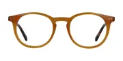 Round Full Rim Plastic Men's Glasses Online Yellow Size 49 - Lenses Included - Private Health Rebate - Blue Light Block - SmartBuy Collection