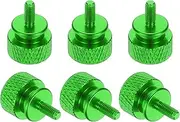 uxcell 6 Pcs M3x7mm Knurled Thumb Screw Computer Case Threaded Hand Tighten Screws Aluminum Alloy for PC Case, Green