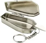 FOMIYES Coffin Shape Metal Ashtray Keychain Portable Mini Ashtray for Outdoor Use Unique Design for Key Organization and Decoration