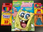 Nickelodeon Spongebob Squarepants Coloring Bundle of 4 See Description NEW