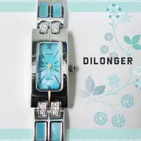 在飛比找蝦皮購物優惠-DILONGER 氣質淑女晶鑽珠貝方型細鍊錶