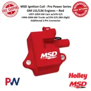 MSD Pro Power Series Ignition Coil Red Single For Chevrolet GM LS1 / LS6 Engines (for: Chevrolet)