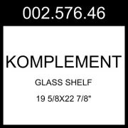 IKEA KOMPLEMENT Glass Shelf White 19 5/8x22 7/8" 002.576.46