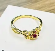 Pandora 14k Gold Plated Beauty and The Beast Rose Ring 160017C01 +FREE BOX+CLOTH