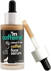 mCaffeine Coffee Face Serum (40ml) with Hyaluronic Acid and White Water Lily | Hydration and Sun Protection | Get Glowing Skin with Fresh Coffee Aroma
