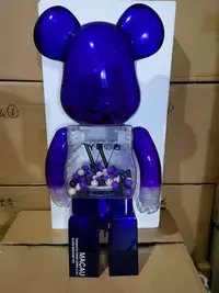 在飛比找Yahoo!奇摩拍賣優惠-暴力熊bearbrick 2020澳門限定紫千秋桌面擺件積木