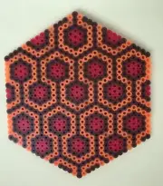 The Shining Horror Overlook Hotel Rug Perler Bead Pixel Art Handmade 6"x5.25"