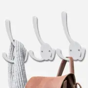 Wall Mounted Coat Hooks 5 Pack Heavy Duty Black Hardware Robe Hooks Decorativ...