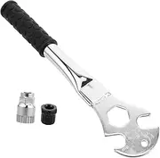 STOBAZA 1 Set Bicycle Tools Bike Bicycle Pedal Wrench Road Bike Accessories Bicycle Wrench Spanner Portable Multi-function Wrench Multifunction Bike Repair Tool Silver Stainless Steel