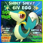 ✨ 6IV SHINY SNIVY EGG ✨ POKEMON SCARLET & VIOLET FAST FAST HATCH A SHINY