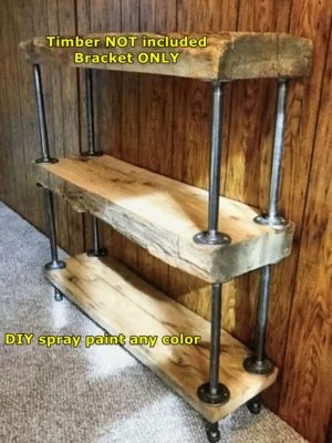 Rustic Industrial Furniture Vintage Shelf Iron Pipe DIY Hall Table Legs Silver