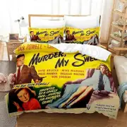 f1421 Bed Sheets Movie Murder My Sweet Bedding Set,Duvet Cover Comforter Bed Set Quilt Cover Pillowcase,King Queen Twin Size Boys Girls AdultseBed Sh
