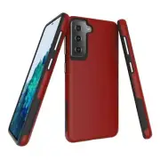 For Samsung Galaxy S21 Ultra/S21+ Plus/S21 Case Armour Protective Cover Red