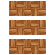 Decking Tiles Vertical Pattern 30 x 30 cm Acacia Set of 30 vidaXL