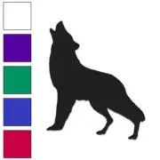 Wolf Dog Howl, Vinyl Decal Sticker, Multiple Colors & Sizes #6159