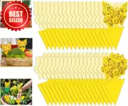 54-Pack Fruit Fly Traps Indoor Sticky Gnat Traps for Plants & Flying Insects