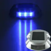 2Pcs Solar LED Pathway Driveway Light Lamp Dock Step Road Safety Marker Light-Blue